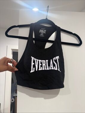 Everlast Black Logo Racerback Crop Top